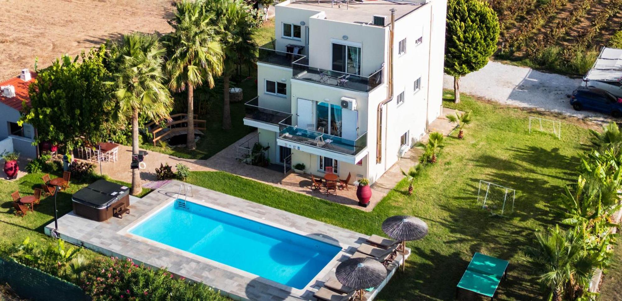 Martimi Apartments - 200M From Drapanias Beach - Pool - Hot Tub - Sauna - Bbq 基萨莫斯 外观 照片