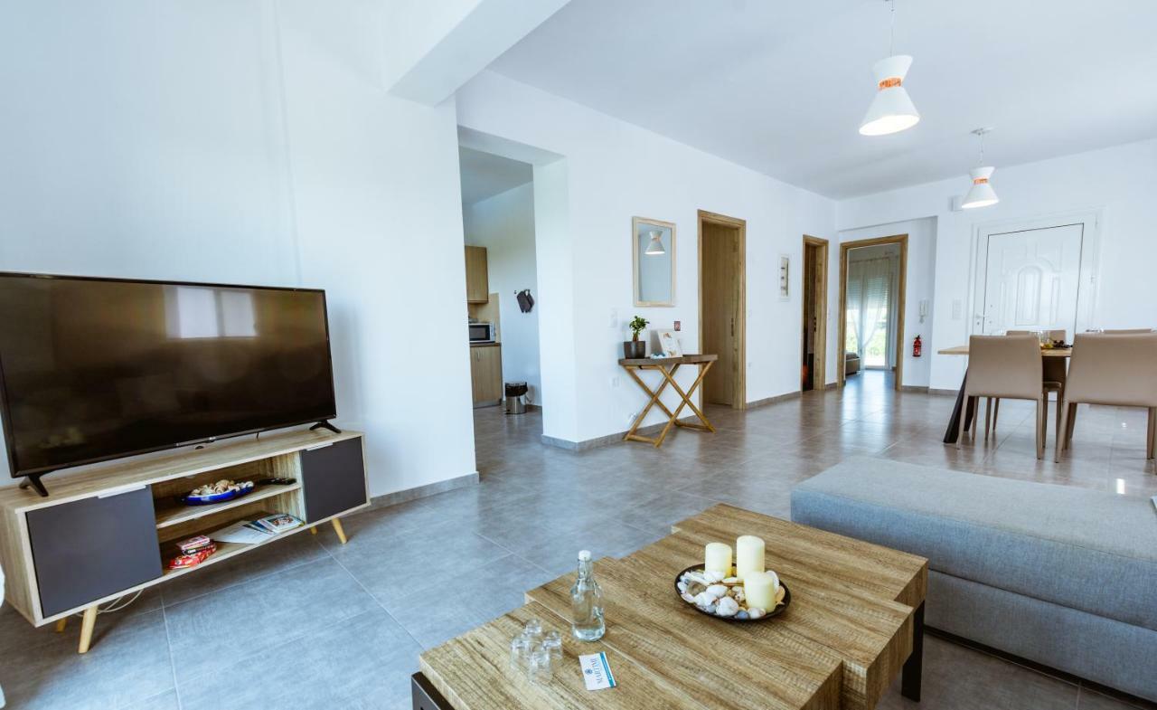 Martimi Apartments - 200M From Drapanias Beach - Pool - Hot Tub - Sauna - Bbq 基萨莫斯 外观 照片